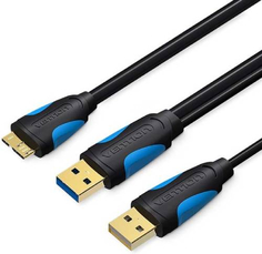 Кабель Vention USB 3.0 AM/micro B USB 2.0 AM, 1m (VAS-A62-B100)
