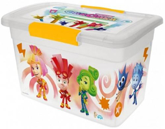 Ящик для хранения игрушек LITTLE-ANGEL "Фиксики", 14 л, крышка на защелках (LA1355)