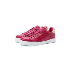 Кеды из кожи крокодила Portofino Dolce & Gabbana