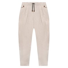Брюки из льна и хлопка Brunello Cucinelli