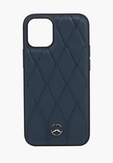 Чехол для iPhone Mercedes-Benz 12 mini (5.4), Genuine leather Wave Quilted Black