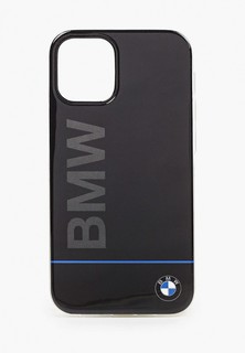 Чехол для iPhone BMW 12 mini (5.4), Signature PC/TPU Blue line Printed logo Black