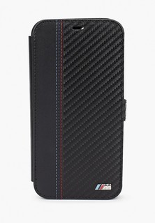 Чехол для iPhone BMW 12 Pro Max (6.7), PU Smooth/Carbon effect Black