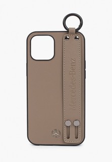 Чехол для iPhone Mercedes-Benz 12 Pro Max (6.7), Genuine Leather with Hand Strap Brown