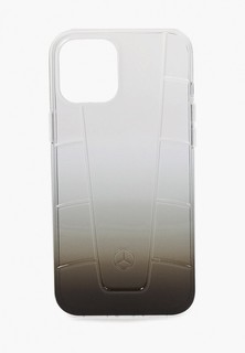 Чехол для iPhone Mercedes-Benz 12 Pro Max (6.7), PC/TPU Transparent line Embossed 1 Gradient Black