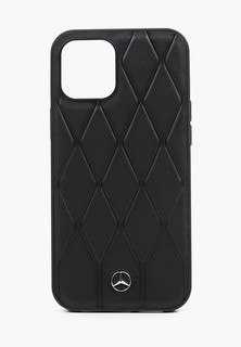 Чехол для iPhone Mercedes-Benz 12 Pro Max (6.7), Wave Quilted Leather Black