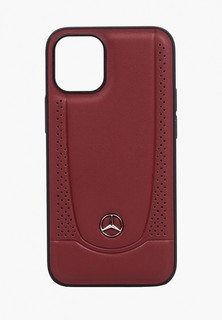 Чехол для iPhone Mercedes-Benz 12 mini (5.4), Genuine leather Urban Smooth/perforated Red