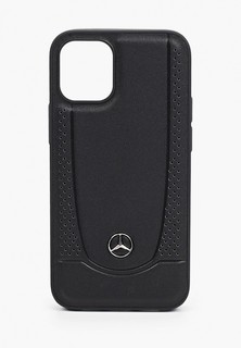 Чехол для iPhone Mercedes-Benz 12 mini (5.4), Genuine leather Urban Smooth/perforated Black