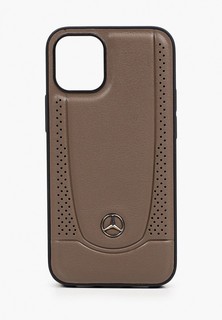 Чехол для iPhone Mercedes-Benz 12 mini (5.4), Genuine leather Urban Smooth/perforated Brown
