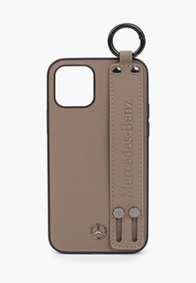 Чехол для iPhone Mercedes-Benz 12/12 Pro (6.1), Genuine Leather with Hand Strap Brown