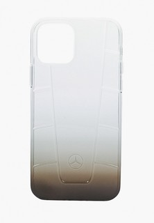 Чехол для iPhone Mercedes-Benz 12/12 Pro (6.1), PC/TPU Transparent line Embossed 1 Gradient Black
