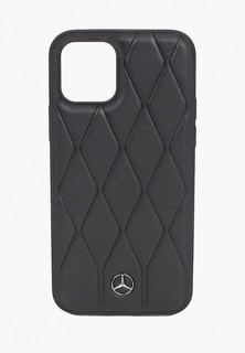 Чехол для iPhone Mercedes-Benz 12/12 Pro (6.1), Wave Quilted Leather Black
