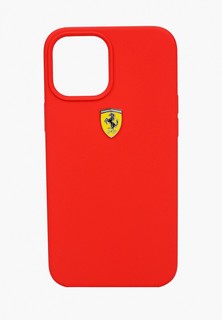 Чехол для iPhone Ferrari 12 Pro Max (6.7), On-Track Liquid silicone with metal logo Red