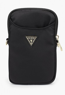 Сумка Guess Nylon phone bag with Triangle metal logo Black