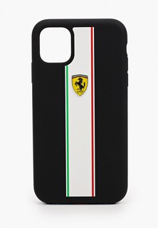 Чехол для iPhone Ferrari 11, On-Track Silicone case Stripes Black