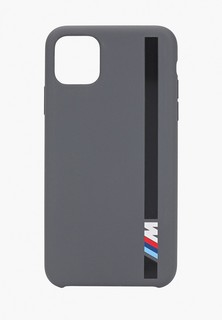 Чехол для iPhone BMW 11 Pro Max, M-Collection Liquid silicone Vert stripe Dark grey