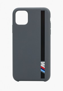 Чехол для iPhone BMW 11, M-Collection Liquid silicone Vert stripe Dark grey
