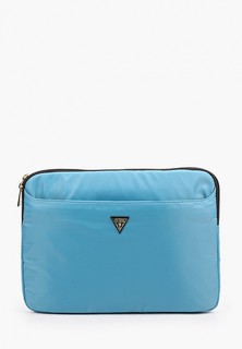 Чехол для ноутбука Guess Чехол для ноутбуков 13" Nylon computer sleeve with Triangle metal logo Light blue