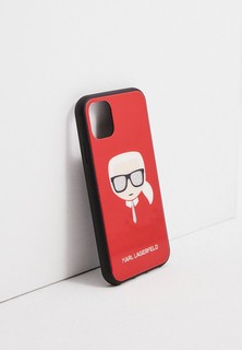 Чехол для iPhone Karl Lagerfeld 11, Double Layer Karls Head Glass Red