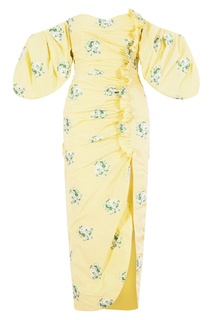 Желтое платье с цветочным принтом Giuseppe DI Morabito