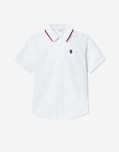 Белая рубашка с короткими рукавами для мальчика Gloria Jeans