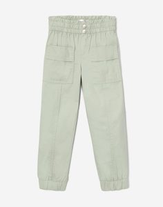 Оливковые брюки Jogger для девочки Gloria Jeans
