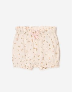 Розовые шорты с цветочным принтом для малышки Gloria Jeans