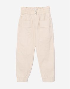 Бежевые брюки Jogger для девочки Gloria Jeans