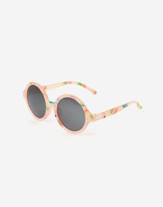 Розовые солнцезащитные очки с тропическим принтом Gloria Jeans