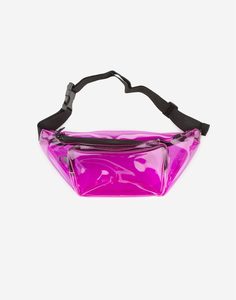 Фиолетовая поясная сумка прозрачная Gloria Jeans