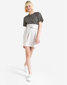 Молочная юбка Paperbag с поясом Gloria Jeans