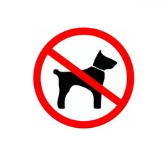 Наклейка Duck and Dog 28 с собаками вход запр 100х100