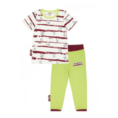 Пижама Lucky Child с брюками-МИШКИ полосатая