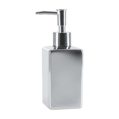 Дозатор для жидкого мыла Spirella Quadro серебряный 6,5х6,5х17,5 см