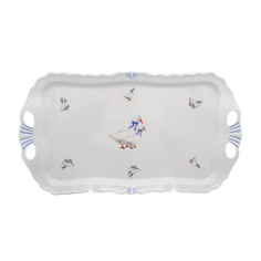 Блюдо гуси (dubi) белый 45 см.