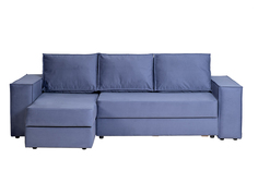 Диван угловой трехместный bergamo (garda decor) синий 250x90x160 см.