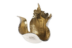 Чаша декоративная лист (garda decor) золотой 33x24x27 см.