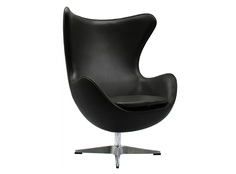 Кресло egg chair (bradexhome) черный 85x110x76 см.