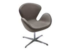 Кресло swan chair (bradexhome) серый 70x95x61 см.