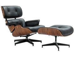 Кресло eames lounge chair и оттоманка eames lounge chair (bradexhome) черный 80x84 см.