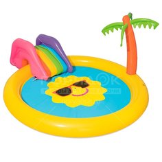 Игровой центр с горкой Bestway Солнышко 53071, 237х201х104 см