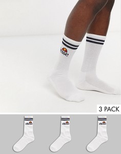 Набор из 3 пар мужских белых спортивных носков Ellesse-Белый
