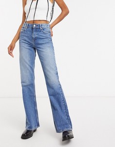 Синие расклешенные джинсы Topshop-Голубой