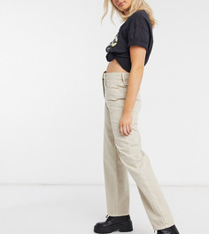 Мешковатые джинсы бежевого цвета с эффектом застиранности в стиле 90-х COLLUSION x014-Бежевый