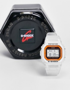 Белые электронные часы Casio G-shock DW-5600LS-7-Белый