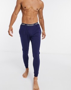 Темно-синие домашние штаны с манжетами Lyle & Scott Bodywear-Темно-синий