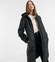 Удлиненное утепленное пальто черного цвета JDY-Черный