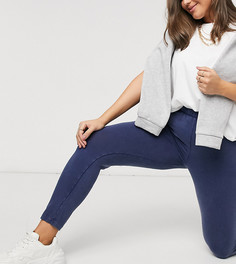 Синие леггинсы ASOS DESIGN Curve-Черный