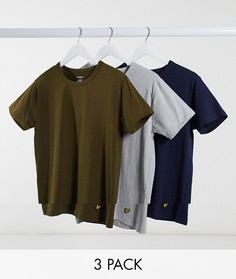 Набор из 3 футболок разных цветов Lyle & Scott Bodywear-Мульти