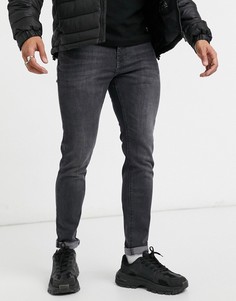 Черные выбеленные облегающие джинсы Celio-Черный